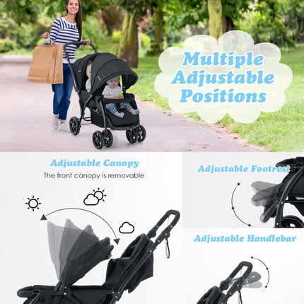 Folding Double Baby Stroller