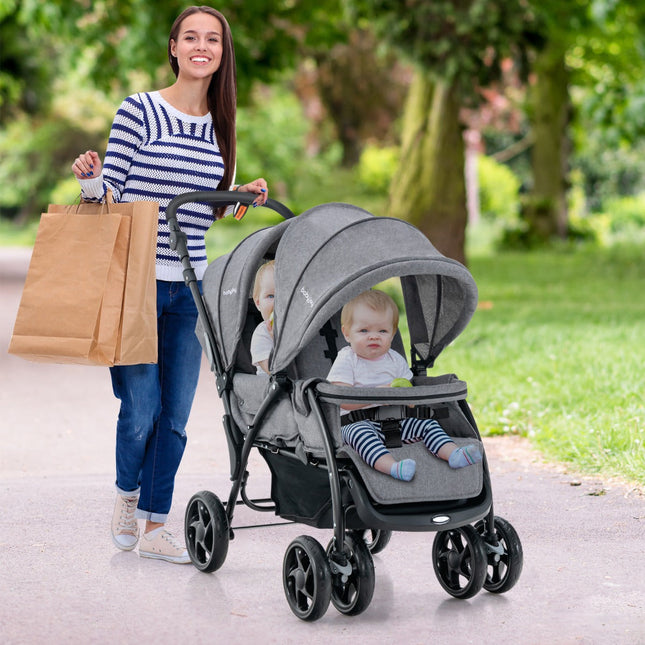 Folding Double Baby Stroller