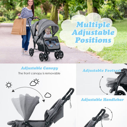 Folding Double Baby Stroller