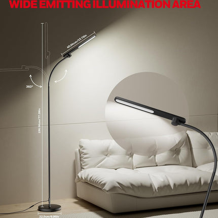 Remote Dimmable LED Floor Lamp Full Spectrum Lighting