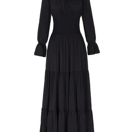 Belle Poque Women Dresses Long Sleeve Comfortable Rayon Renaissance Dresses Summer Maxi Dress Sexy Ruched Summer Autumn New Lady
