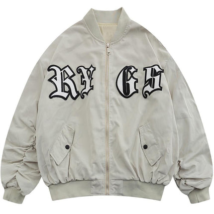 Punk Patch Bomber Cargo Jacket