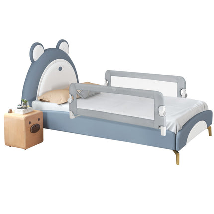NNECW Toddler Bed Rail Guard with Adjustable Safety Strap for Baby