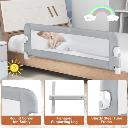NNECW Toddler Bed Rail Guard with Adjustable Safety Strap for Baby