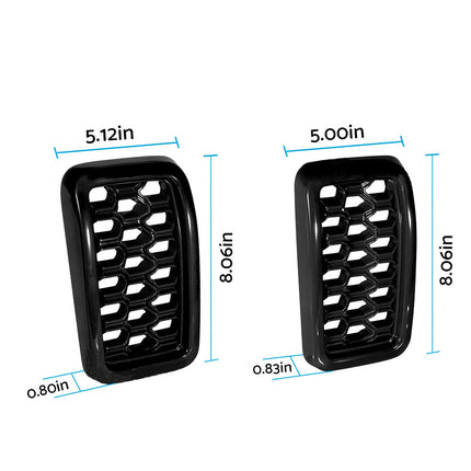 Front Grille Mesh Covers Inserts Suitable For Jeep Grand Cherokee 2017-2022 Black