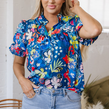 Ainara Floral Puff Sleeve Blouse