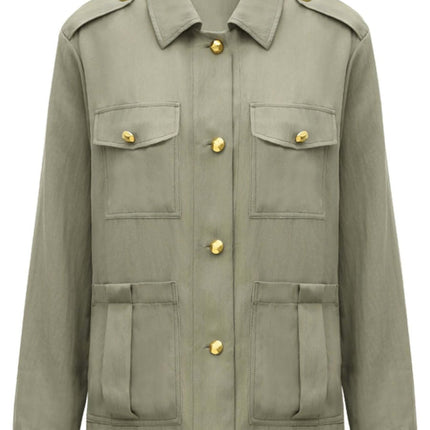 Chic Green Workwear Jacket