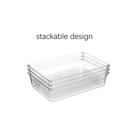 Clear Drawer Organiser Set – 8pc Modular Storage