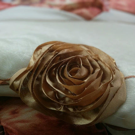 DaDa Bedding Floral Autumn Leaves Warm Bronze Bedspread Comforter Set (BM4304L)