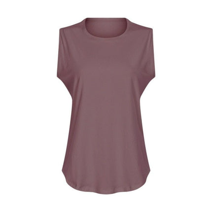 Cotton Fitness Workout Gym Tank Tops Women Quick Dry Hip-length Sport Yoga Tops Vest Leisure Sleeveless Shirts