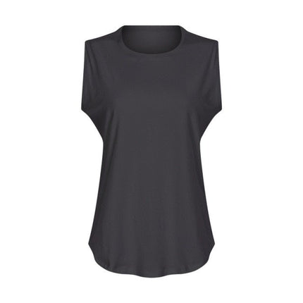 Cotton Fitness Workout Gym Tank Tops Women Quick Dry Hip-length Sport Yoga Tops Vest Leisure Sleeveless Shirts