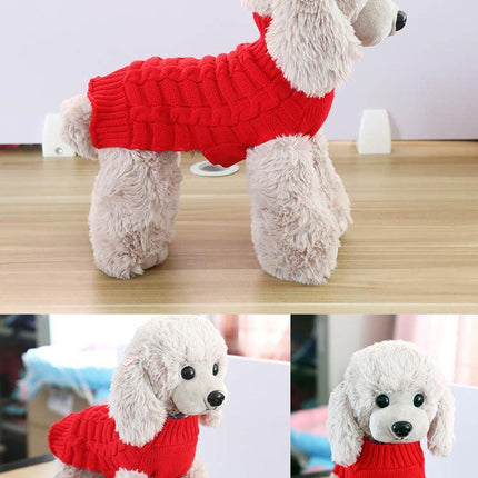 Cozy Cashmere Knit Pet Sweater - Stylish Dog Clothes For Your Furry Friend