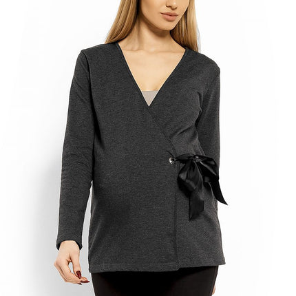 Maternity Blouse with Envelope Neckline