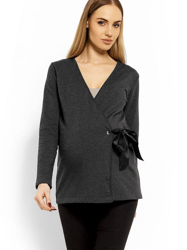 Maternity Blouse with Envelope Neckline