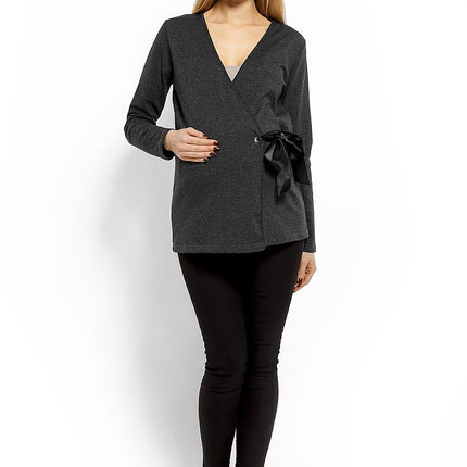 Maternity Blouse with Envelope Neckline
