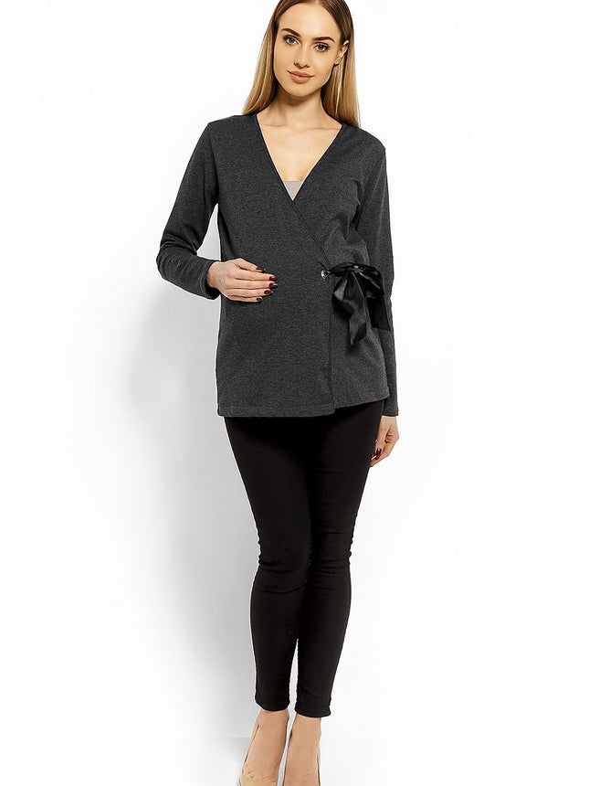 Maternity Blouse with Envelope Neckline