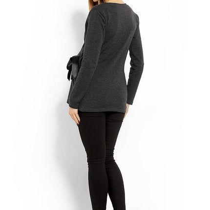 Maternity Blouse with Envelope Neckline