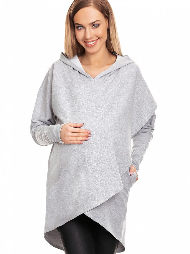 Maternity Hooded Sweatshirt with Side Pockets