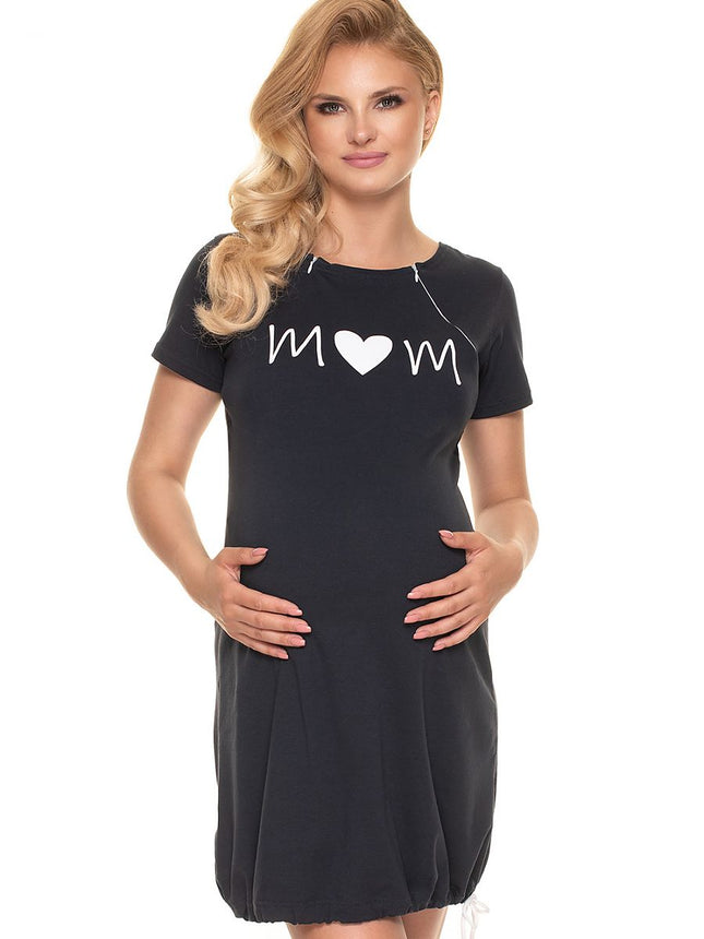 Maternity Nightgown with Nursing Function