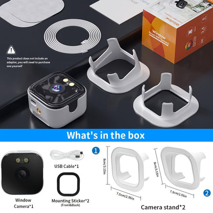 NNETM FHD 3MP Window Security Camera (Dual-Band WiFi)
