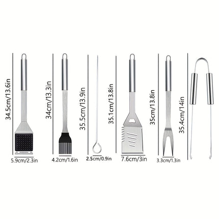 BBQ Grilling Stainless Steel Accessories Set (10pcs)