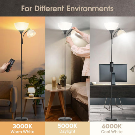 Torchiere LED Floor Lamp 2100LM 3000K6000K Bedroom Lighting