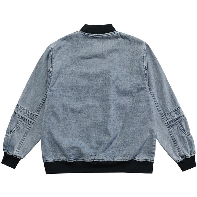 Retro Patchwork Denim Jacket