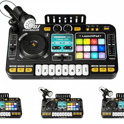 NNETM Kids DJ Mixer Keyboard – 2-in-1 Musical Toy with Lights & Microphone