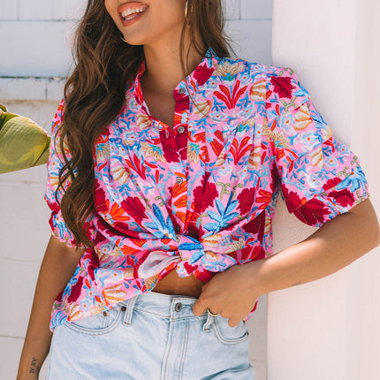 Mikaela Floral Pleated Shirt
