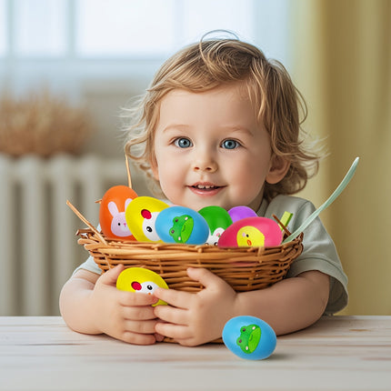 NNETM 6-Piece Wooden Musical Shake Eggs for Kids
