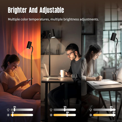 68 Inch Floor Lamp LED Lighting Gooseneck Adjustable Dimming