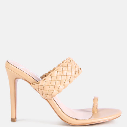 Woven Strap High Heel Sandals