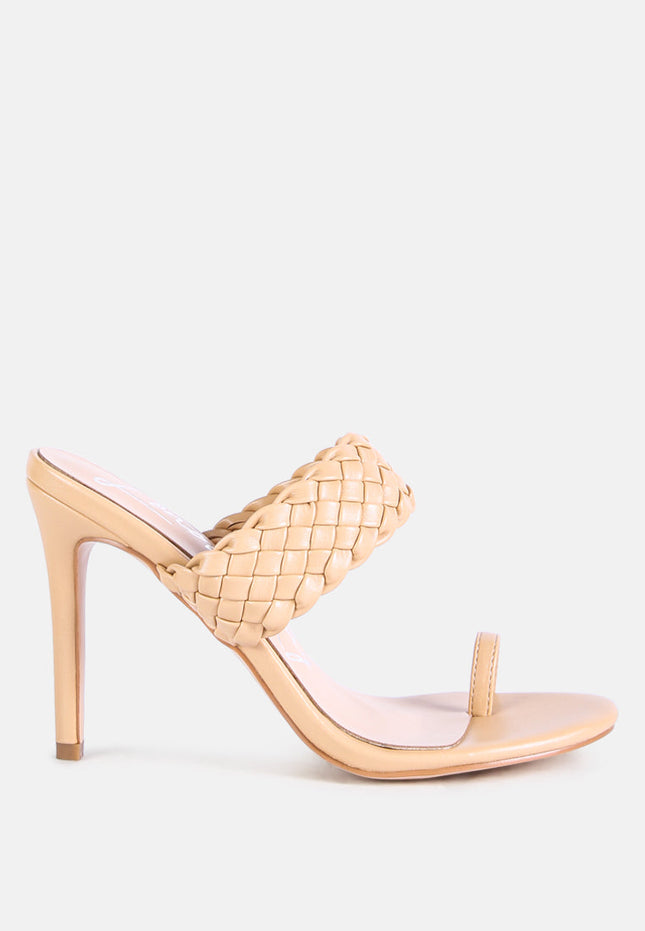 Woven Strap High Heel Sandals