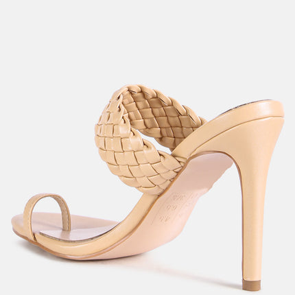 Woven Strap High Heel Sandals