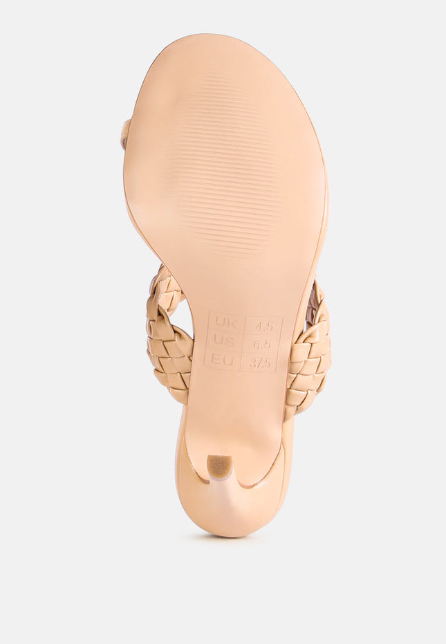 Woven Strap High Heel Sandals
