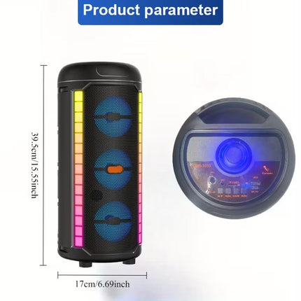 NNETM Portable Wireless Speaker with RGB Lighting & Microphone