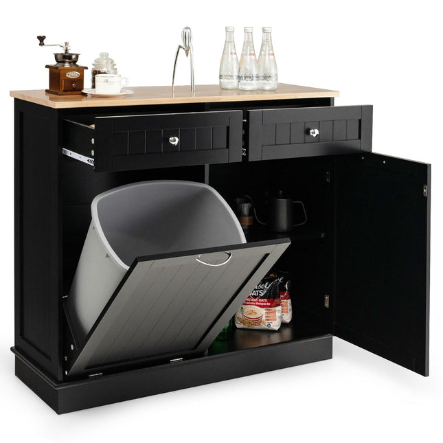 NNECW Kitchen Trash Can with Adjustable Shelf for Kitchen