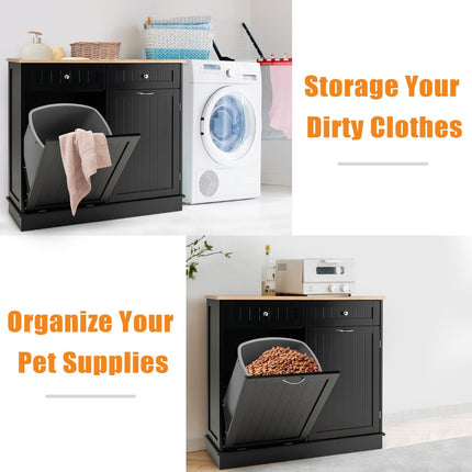 NNECW Kitchen Trash Can with Adjustable Shelf for Kitchen