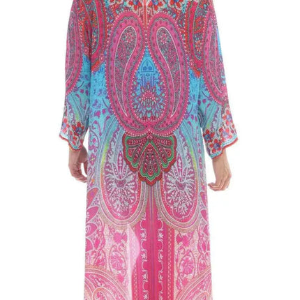 Wholesale Best Swimwear Cover Up Kimonos In Multi-Color Prints FRor Women Made From Viscose Silk
