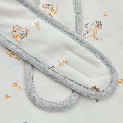 Lively Tiger Extra Warm Cotton Baby White Swaddle Wrap