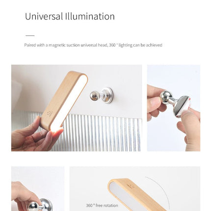 Mini Solid Wood Magnetic Rechargeable Wall Light