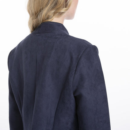 Navy Faux Suede Jacket