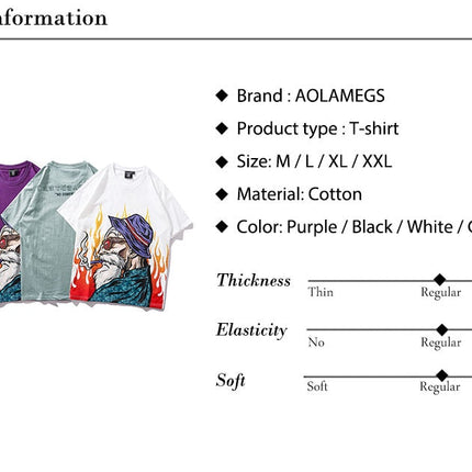Men Japanese Printed Men's Tee Shirts O-neck T Shirt-2