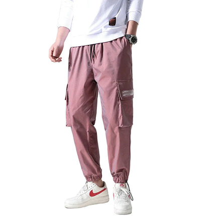 Men’s Reflective Cargo Jogger Pants