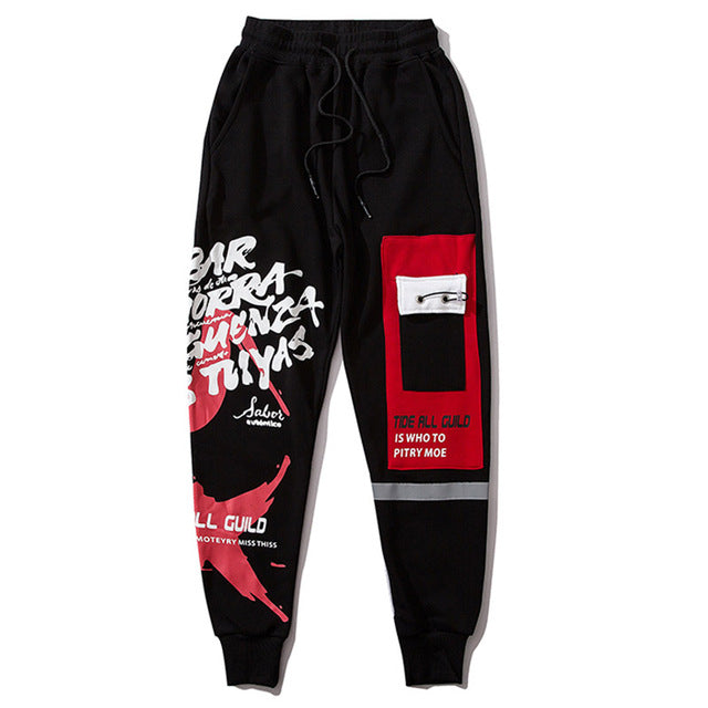 Men’s Letter Print Harem Sweatpants