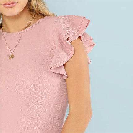Ruffle Textured Summer Bodysuit