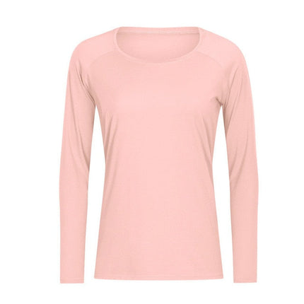 Naked-feel Fabric Skin Friendly Workout Yoga Long Sleeved Shirts Women Breathable Lightweight Loose Running Sport Tops
