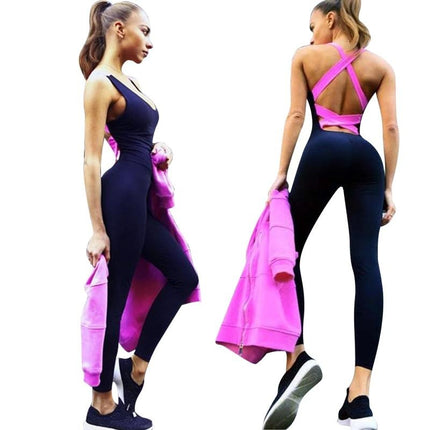 Women’s Backless Bodycon Active Romper