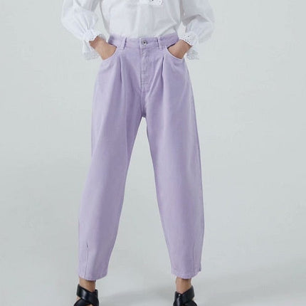 Women pants vintage denim pants casual streetwear fashion violet mom jeans