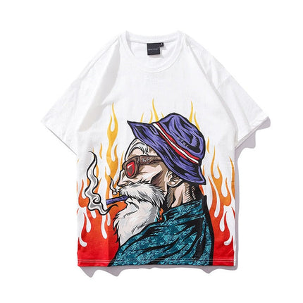 Men Japanese Printed Men's Tee Shirts O-neck T Shirt-5